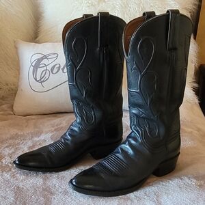 Classic Black Lucchese Cowgirl Boot Size 7